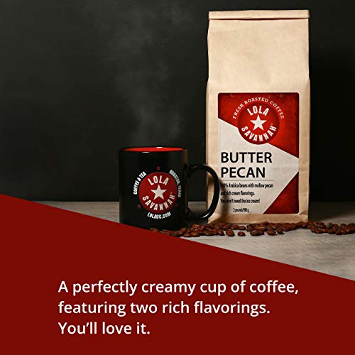 Lola Savannah Butter Pecan Ground Coffee - Gourmet Arabica Beans Blend Buttery Richness With Toasty, Nutty Pecan Flavor That Melts Away, Caffeinated, 2Lb Bag #TOP5