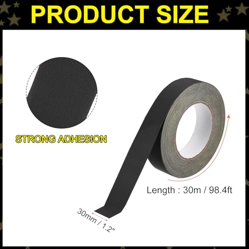 Image of MECCANIXITY Insulating Acetate Roll Cloth Adhesive Tape, 1.2in x 98ft Black Electrical Heat Resistant Fabric Tape for Laptop Electric Automotive Guitar Repair Wire Harness