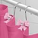 12er-Pack Rosa Duschvorhanghaken Mit Schleife - Gardinenhaken, duschvorhang Haken, Haken, Duschvorhang, duschvorhang Ringe, Ringe - Kunstharz