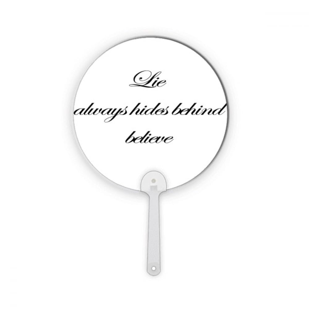 Éventail rond en plastique no/no Lie avec message inspirant de décoration