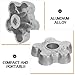 Unomor 4pcs Gas Valve Handle Replacement Handwheel Aluminum Alloy Hexagonal Grip Knob for Cylinder Valve Control Industrial Operation Set