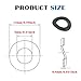M8 Metric Wave Spring Washer,Carbon Steel Spring Wave Washer Gasket,Wave Spring Washers with Black Oxidized Finish for Screw Bolt(100Pcs)