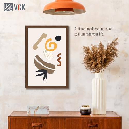 Image of VCK 20x30 Poster Frame Solid Wood brown 3 Pack Picture Frames 20 x 30 Inches with Wall Mounting Hanging