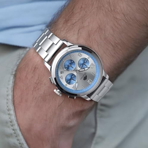 BISONSTRAP Heavy-duty Metal Watch Bands 20mm, Tapered Watch Straps, 316L Stainless Steel, Deployant Clasp, Silver - Image 5