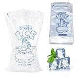 15Pcs Ice Bags for Ice Cubes, Reusable Freezer Storage Bags, 8 Pound Heavy Duty Ice Cube Bags, Organise Freezer Storage, Transport Ice for Outdoor Activities, Keep Drinks Cold at Parties