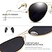 Pro Acme Aviator Sunglasses for Men Women Classic Polarized UV400 Protection (Gold Frame/Black Lens)