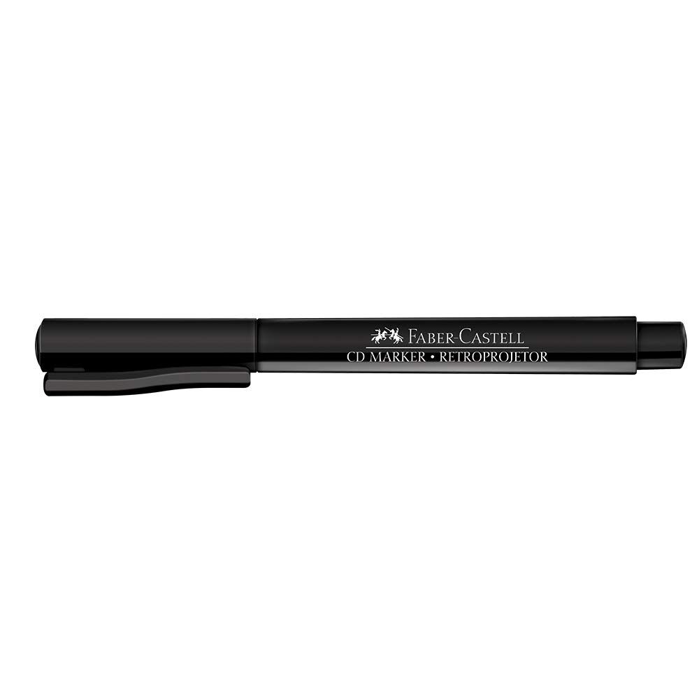 Caneta Retroprojetor, Faber-Castell, CDRETRO/PRZF, Preta, pacote
