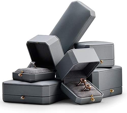 Oirlv Premium Leather Earring Gift Box Showcase Earrings Bearer Case Jewelry Gift Box for Birthday and Anniversary