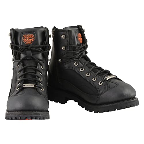 Image of Milwaukee Leather Men's Leather Lace-Up Riding Boots - Motorcycle Biker Footwear for Street & Daily Wear