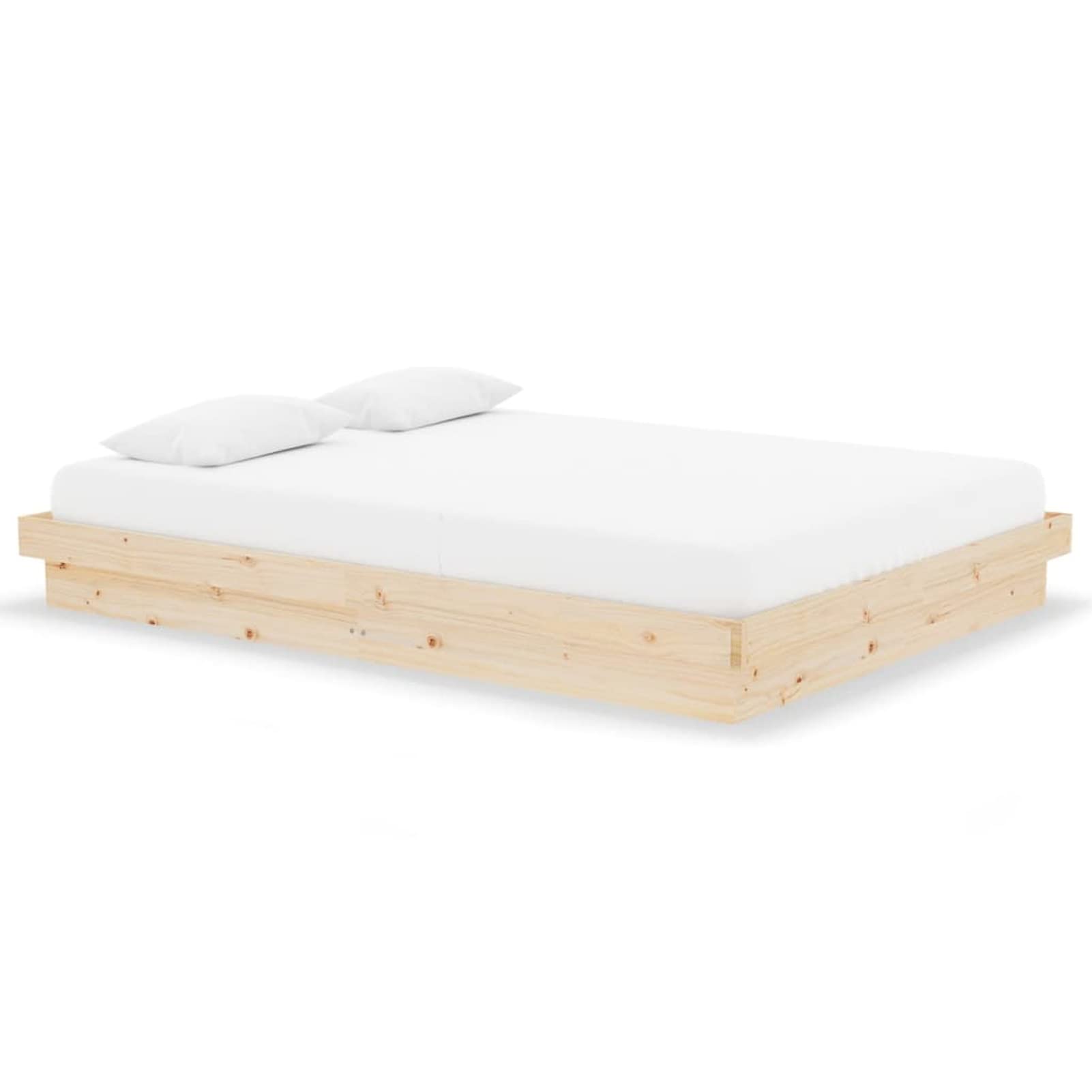 ARKEM Estructura de Cama de Matrimonio en Madera Maciza - Base de Cama 135x190 cm