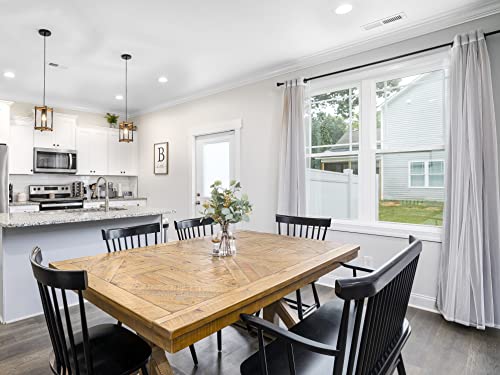 Voreff 2 Pack Black Curtain Rods,1 Inch Curtain Rods For Windows 28 To 48, Ceiling Mount & Wall Mount Curtain Rod, Adjustable Single Window Curtain Rods With End Cap Design Finials #TOP1