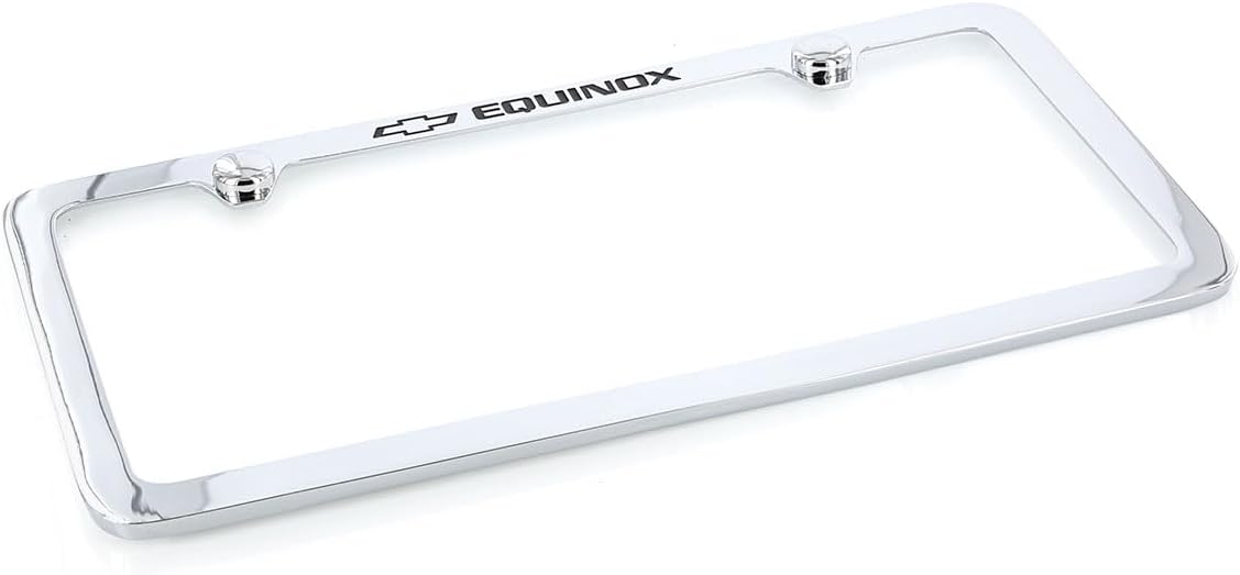 Chevrolet Equinox Chrome Plated Metal License Plate Frame