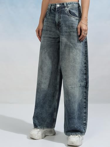 Image of Tokyo Talkies Women Cotton Baggy Jeans | Machine wash
