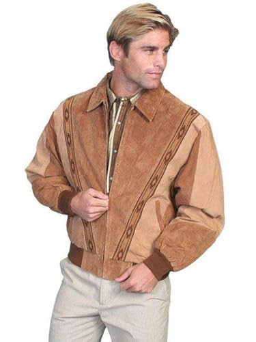 Image of Two-Toned Boar Suede Men's Jacket by Scully
