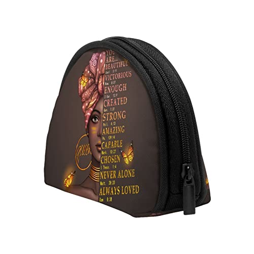 Women's Coin Pouch African American Women Coin Purse - Small Change Pouch Zipper Clutch Bag Black Art Wallet For Girl Women #TOP3