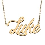 HUAN XUN Stainless Steel Luke Necklace with Names Customized for Women and Womens Beautiful Christmas Gifts