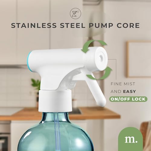 Miniatura 3 de Maisonovo Botellas De Vidrio En Spray Para Limpieza Botellas De Spray De Vidrio Versátiles Y Duraderas Para Plantas Maisonovo Botellas De Vidrio Con Spray 16oz Azul 2uds