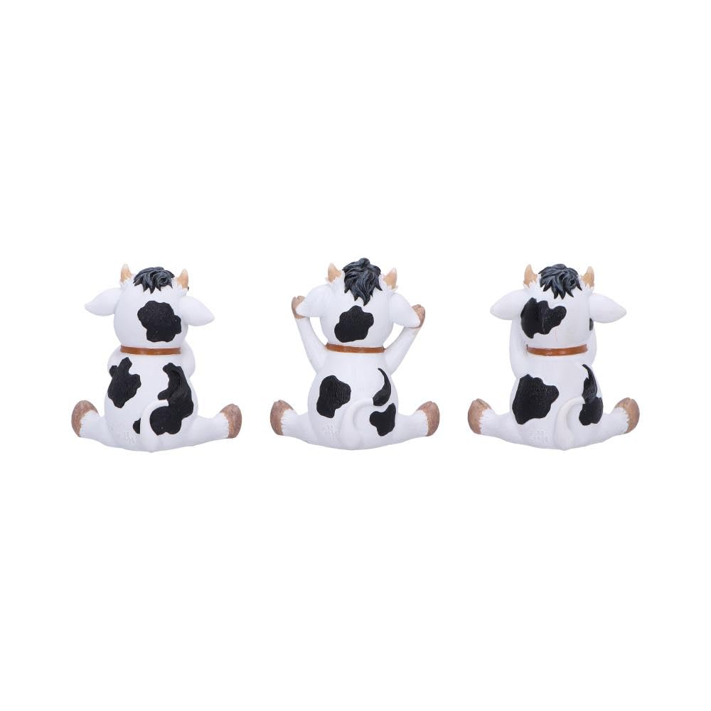 Nemesis Now Three Wise Cows Figurines, Adorable Hand-Painted Resin Collectibles and Gift - Cows - Image 3