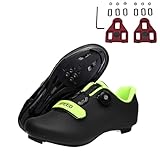 🚴‍♂️【DESIGN UNIQUE】Les chaussures de cyclisme sont conçues de manière pour s'adapter à vos pieds, offrant un confort dans les conduites les plus difficiles, tout en offrant une transmission de puissance maximale et un déplacement efficace des pédales. Les lacets de vélo sont conçus avec une double bande auto-agrippante et des lacets pivotants pour faciliter l'enfilage et la fixation. Il ne faut que 3 à 5 secondes pour les mettre et les enlever.
