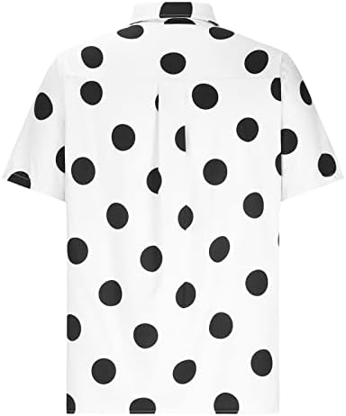 white shirt with small black polka dots