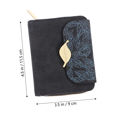 Gatuida Women Pu Leather Clutch Wallet Zipper Closure Floral Print Design Compact Credit Card Holder for Daily Use and Travel2