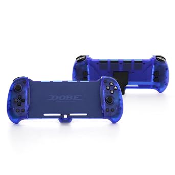 DOBE - Eggshell Controller Gripcon Switch Controller for Handheld Mode, Ergonomic Controller for Nintendo Switch with 6-Axis Gyro, Dual Motor Vibration, Compatible with All Games of Switch, Blue