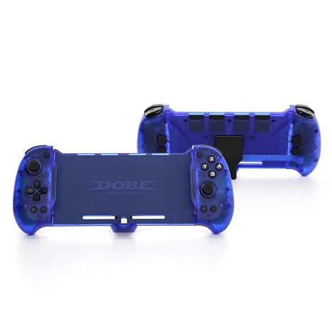 DOBE - Eggshell Controller Gripcon Switch Controller for Handheld Mode, Ergonomic Controller for Nintendo Switch with 6-Axis Gyro, Dual Motor Vibration, Compatible with All Games of Switch, Blue