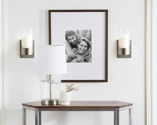 Kate and Laurel Zabler Modern Metal Wall Sconce; 5 x 6 x 10; Antique Nickel; Round Candle Holder with Removable Glass Cylinder for Flameless Candle Display in Bedroom or Bathroom by Kate and Laurel - Image 3
