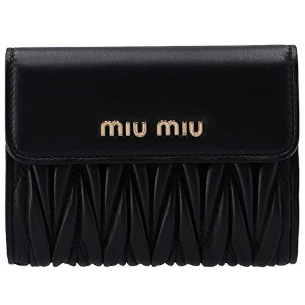 新品未使用 MIU MIU ミュウミュウ 三つ折り財布 5ML002 マトラッセ Amazon | [ミュウミュウ] 財布 二つ折り マテラッセ 折りたたみ