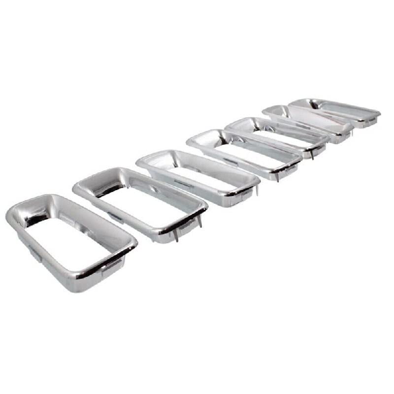 Rejilla para parrilla delantera cromada de Jeep Compass 2011-2017, marcos embellecedores 7 uds 7