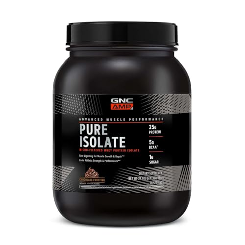 GNC AMP Pure Isolate Whey Protein - Chocolate Frosting (28 Servings)