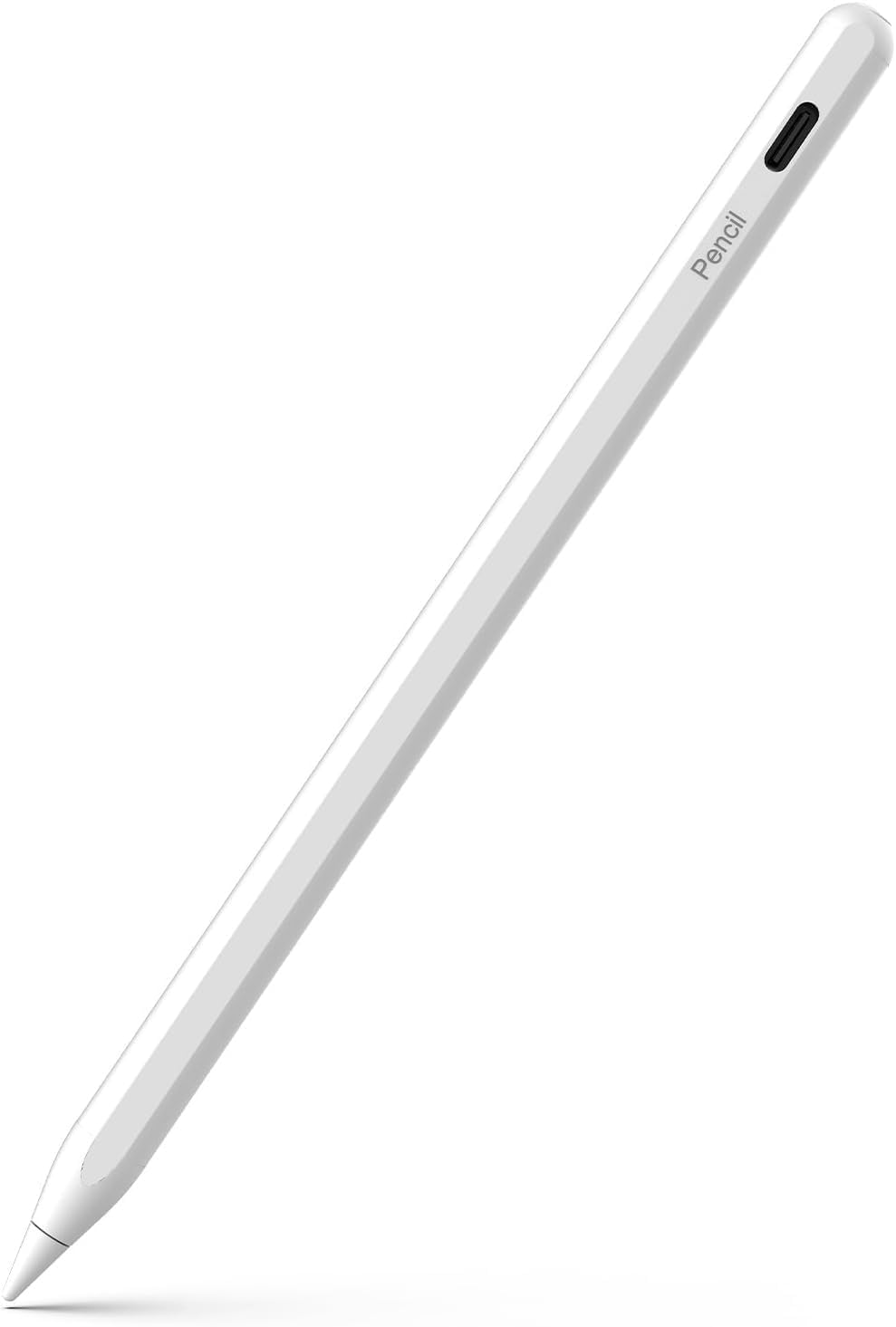 Pencil with Magnetic Wireless Charging,Stylus Pen with Tilt Sensitvity Palm Rejection for iPad 6/7/8/9/10/11th, Mini 5/6/7th, Pro 11"/12.9"/M4, Air 3/4/5/M2/M3, White