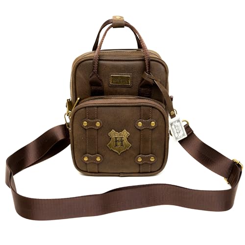 The Wizarding World of Harry Potter Bag, Crossbody, Harry Potter Hogwarts School of Witchcraft and Wizardry Brown, Vegan Leather4