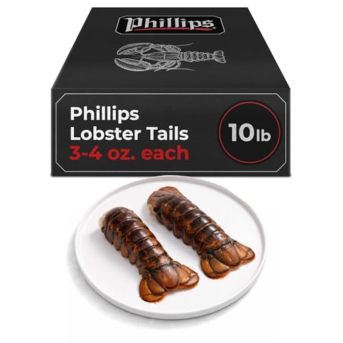 Frozen Lobster Tails 3-4 oz- 10Lb Box, 100% Natural, Restaurant Quality, Cold Water Lobster Tails, Sustainably Harvested Seafood for Grilling, Boiling, Baking or Broiling