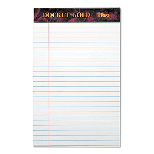 TOPS Tops Docket Gold Jr. Legal Ruled White Legal Pads (TOP63910) 5 x 8 Inch