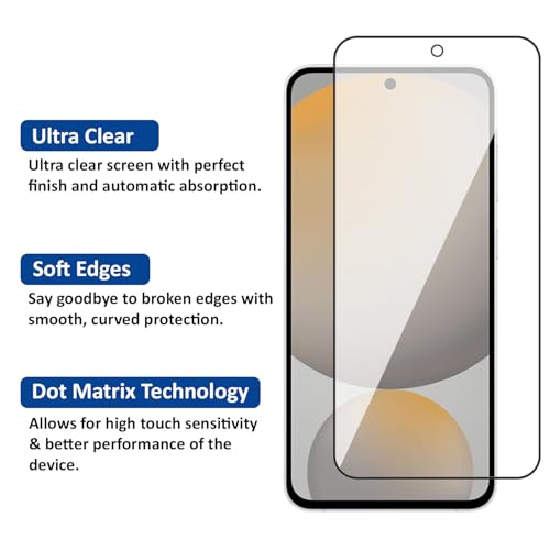 Image of AIBEX Tempered Glass for Samsung S24 FE /Samsung A36 5G / Samsung A56 5G|9H Hardness|Anti-Glare & Anti-Fingerprint|Water Resistant|Edge-to-Edge Full Screen Protector|Bubble-Free Installation