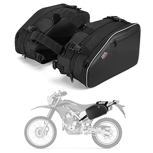 kemimoto Motorcycle Saddlebags, 24L Large Capacity Storage Saddlebags with Rain Covers for Motorcycle Dirt Bike Dual Sport Motorcross Motorbike Racing Mountain Off-Road, Motorcycles Accessories