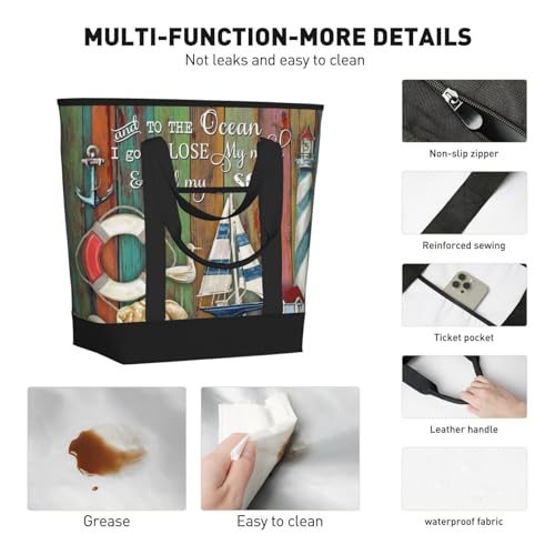 And To The Ocean Beach Premium Insulated Tote Bag – Heavy-Duty Handles, Perfect For Supermarket Trips, Picnics & Daily Commute4