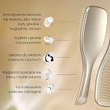 Tangle Teezer Ultimate Detangler - Szczotka do rozczesywania do wszystkich rodzajów włosów - Dwupoziomowe ząbki zmniejszają łamliwość i eliminują splątania - Champagne Gold wykończenie chromowane