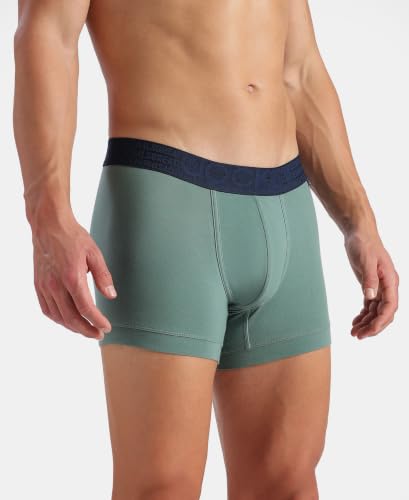Image of Jockey US60 Men Super Combed Cotton Elastane Stretch Solid Trunk with Ultrasoft Waistband (Pack of 2)