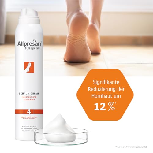 Allpresan Fuß spezial Nr. 4 Schaum-Creme gegen Hornhaut und Schrunden – Reduziert effektiv Hornhaut, Risse und Schrunden, 200 ml (1)