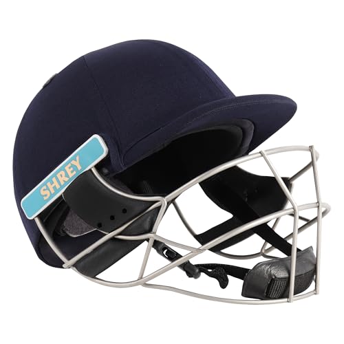 Image of Shrey Master Class Air Stainless Steel Unisex Helmet (Navy Blue, Small) Cricket Helmet