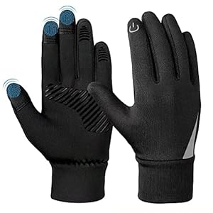 YukiniYa gant enfant hiver chaud imperméable pour la pluie légère écran tactile antidérapant pour garçons filles 3-15 ans