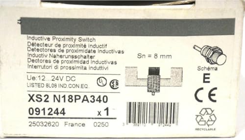 XS2N18PA340 Commutateur inductif de proximité M18 boîte scellée