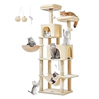 Amazon | Taogimiao キャットタワー 高さ170cm 大型猫用 多頭飼い対応