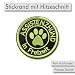 ZEROMEK Klett Patch Medizinischer Assistenzhund - schwarz/neongelb - bestickt, 8 cm – runder Aufnäher mit Klett für Hunde