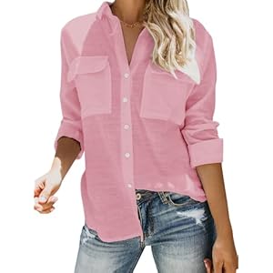 Runcati Womens Button Down Shirt Co...