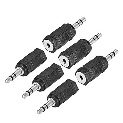 uxcell Adaptador 3.5mm Macho a 2.5mm Hembra 4 unidades miniatura 1
