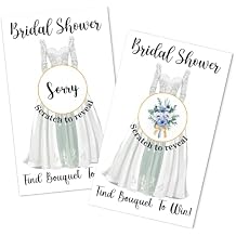 50 Pack Bridal Shower Scratch Off Cards, Find Bouquet Scratch Cards for Lottery Games Group Games Family Activity, Funny Raffle Tickets for Engagement, Bridal Shower Activity and Idea