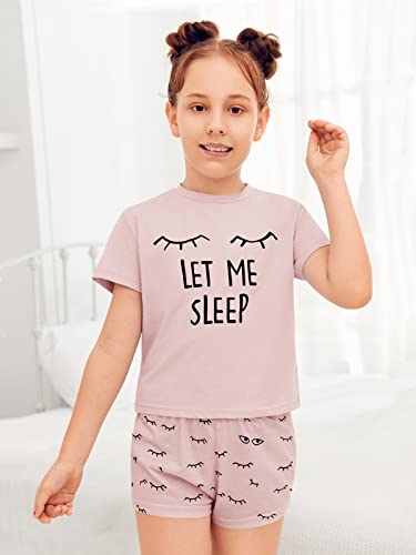 Image of Kingdenergy Girls Summer Cute Print Shorts Set T-Shirt and Short Pant 2 Piece Outfits Clothing Sets